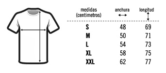 Medidas de Camisetas | Tallaje Camisetas de Hombre