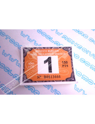 Road Tax Sticker 1972