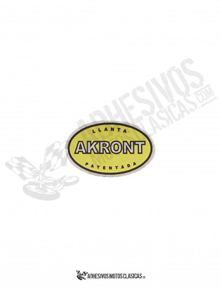 AKRONT YELLOW Chrome Sticker