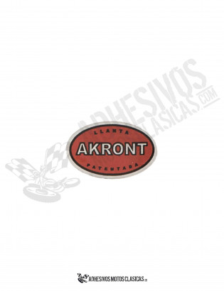 AKRONT RED Chrome Sticker