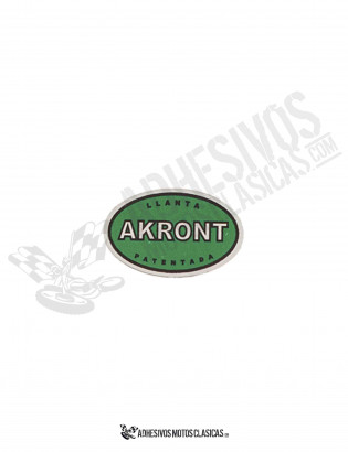 AKRONT VERDE Chrome Sticker