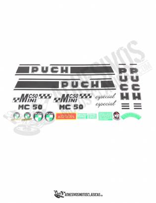 juego de Adhesivos PUCH MC 50 Minicross ESPECIAL