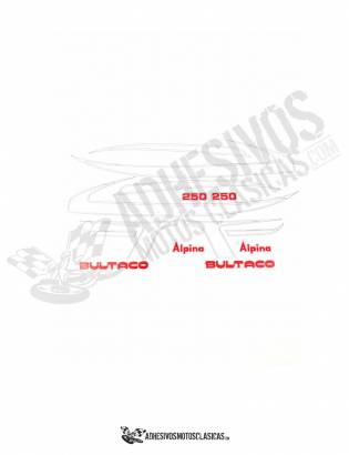 Juego de Adhesivos BULTACO Alpina 250