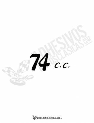 DERBI black 74cc Stickers