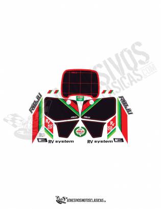 White Rieju rv 50 stickers kit