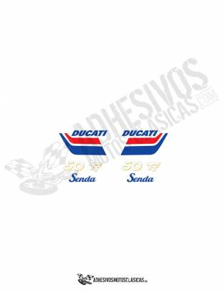 DUCATI Senda 50 TT BLUE/RED Stickers kit