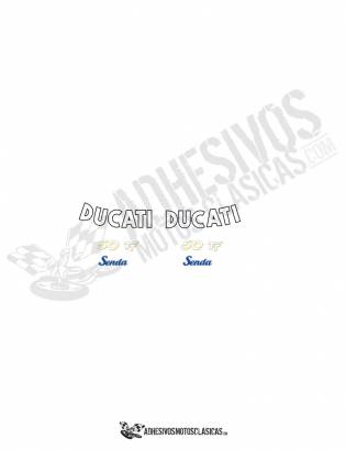 juego de Adhesivos DUCATI Senda 50 TT CURVADOS